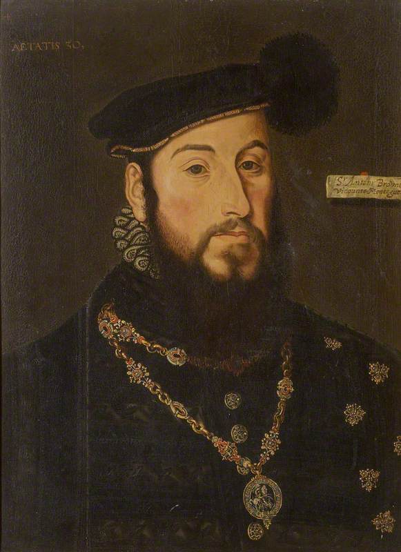 Sir Anthony Browne (1526/1528–1592), 1st Viscount Montagu, KG, KB, Aged 30