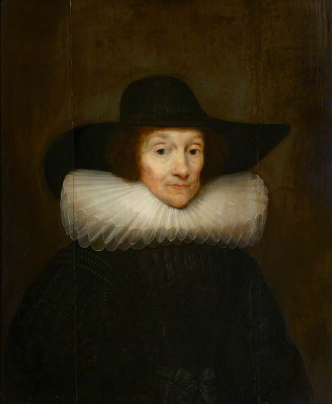 Portrait of an Old Woman in a Cartwheel Ruff and Black Hat