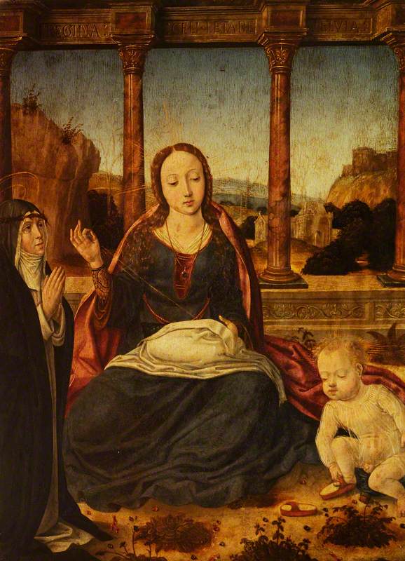 Madonna Sewing with Saint Catherine of Siena and the Christ Child