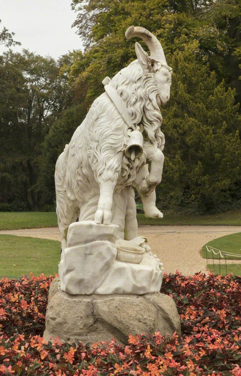 Infant Bacchus playing with a Ram