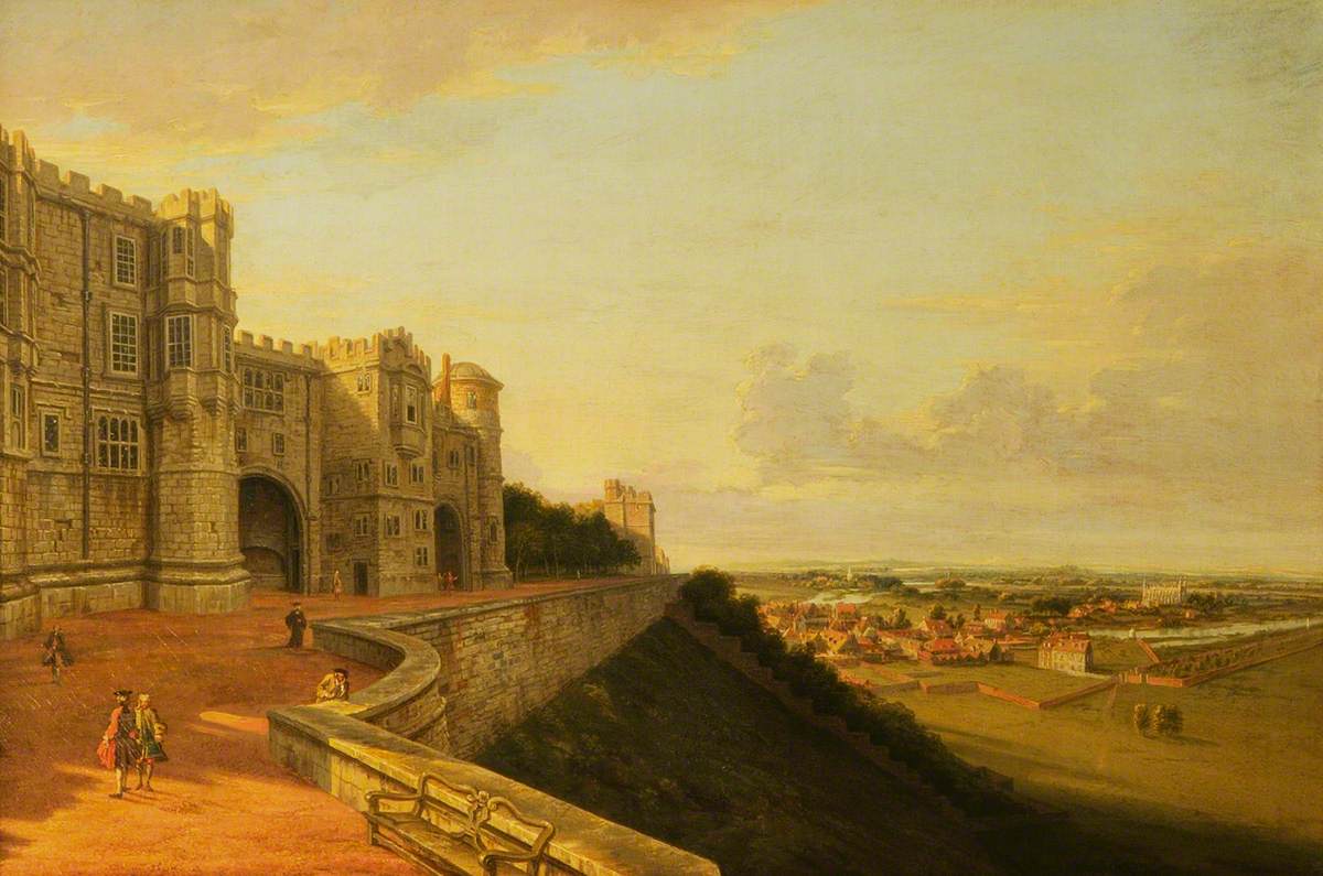 The North Terrace of Windsor Castle with Eton College beyond