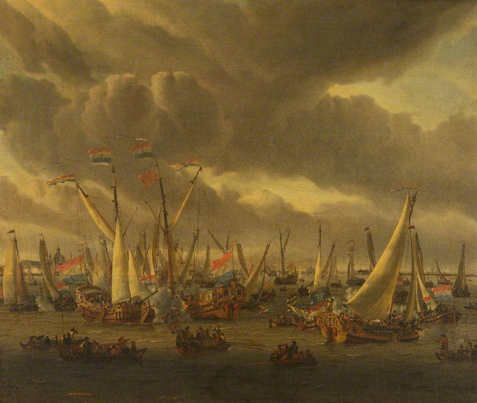 An Incident in the Mock-fight on the River Y, Amsterdam, in Honour of Peter the Great, 1 September 1697