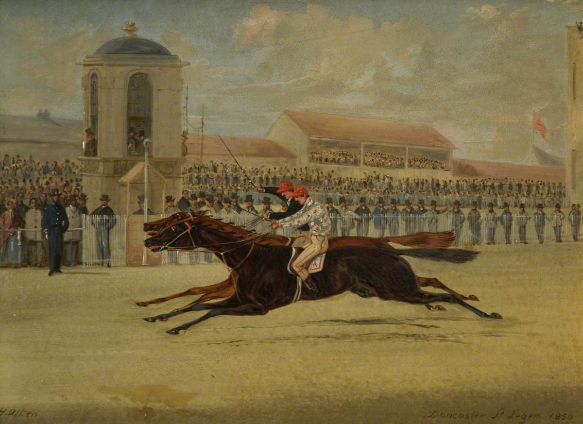 The Dead Heat for the Doncaster St Leger, with 'Voltigeur' and 'Russborough'