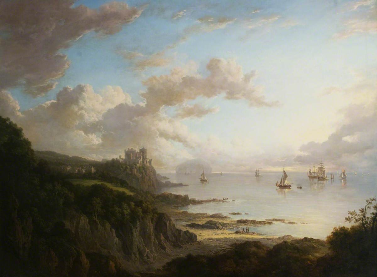 A painting of Culzean Castle from the days when smugglers were active in Girvan