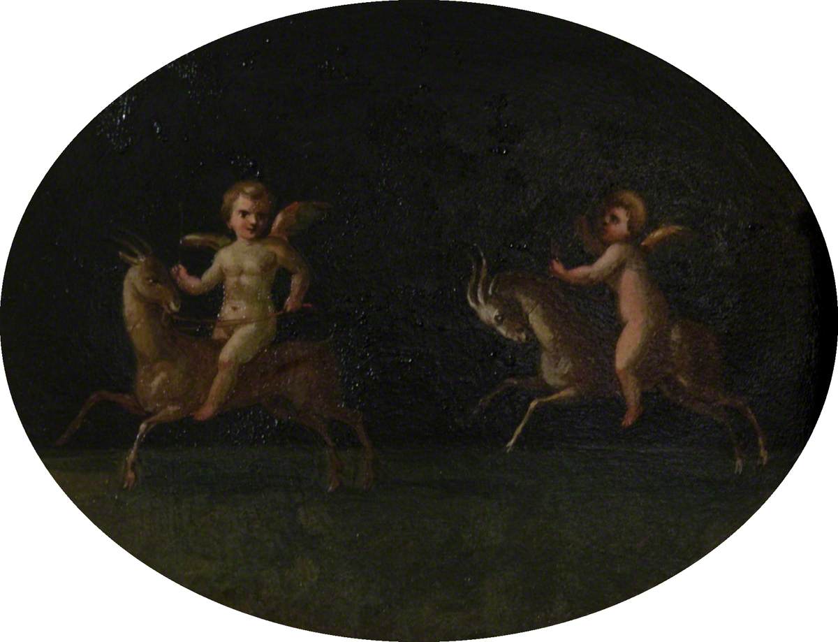 Putto Riding Goats