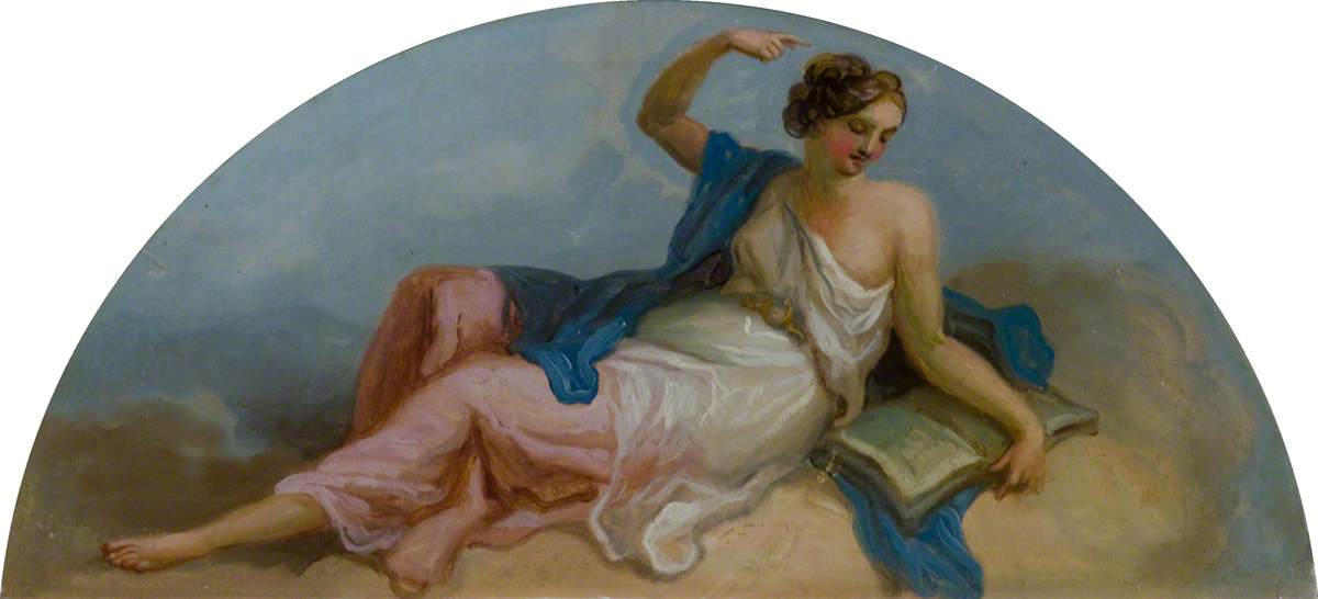 Female Figure with a Book, Gesturing