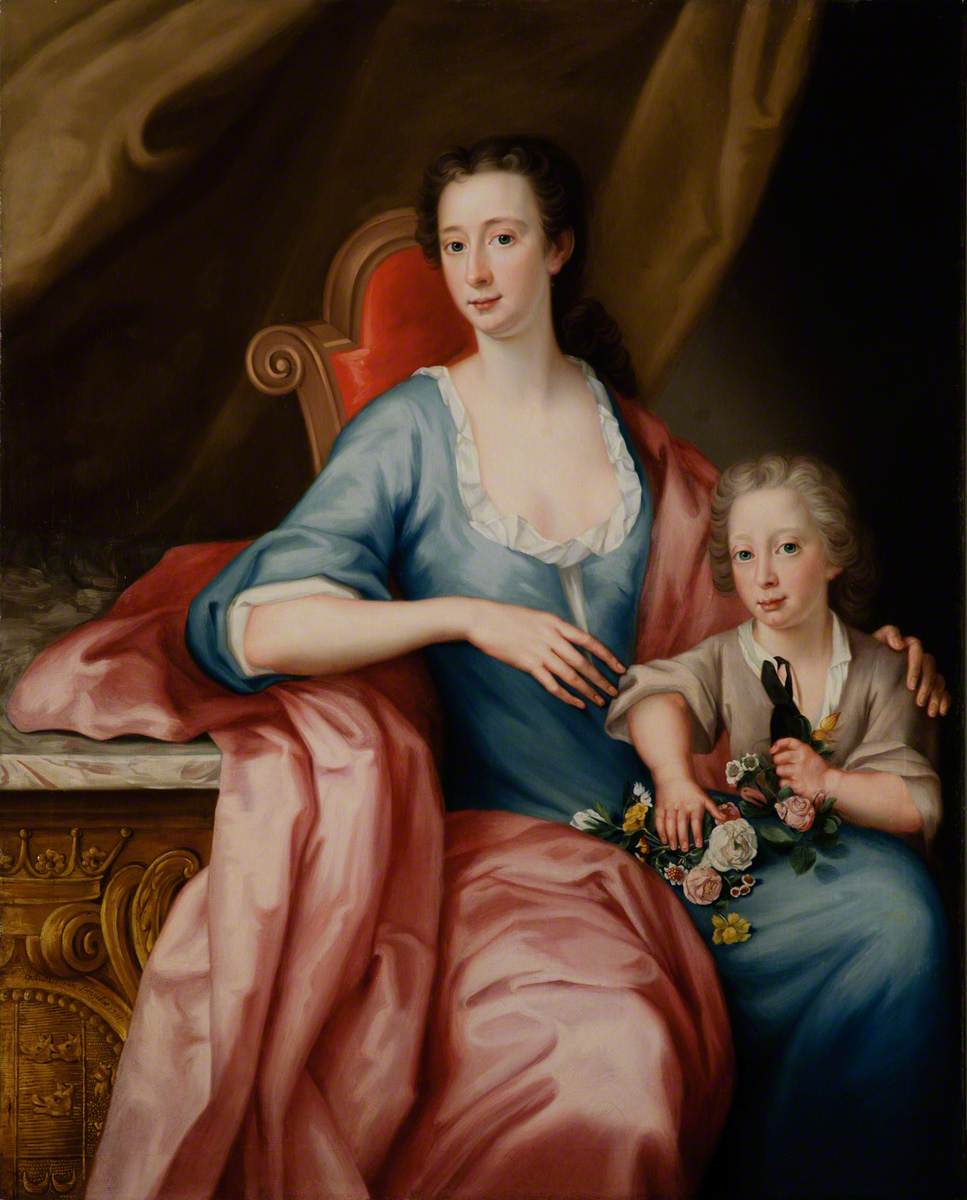 Ann (1713–1791), Countess of Aberdeen, with Her Eldest Son, William