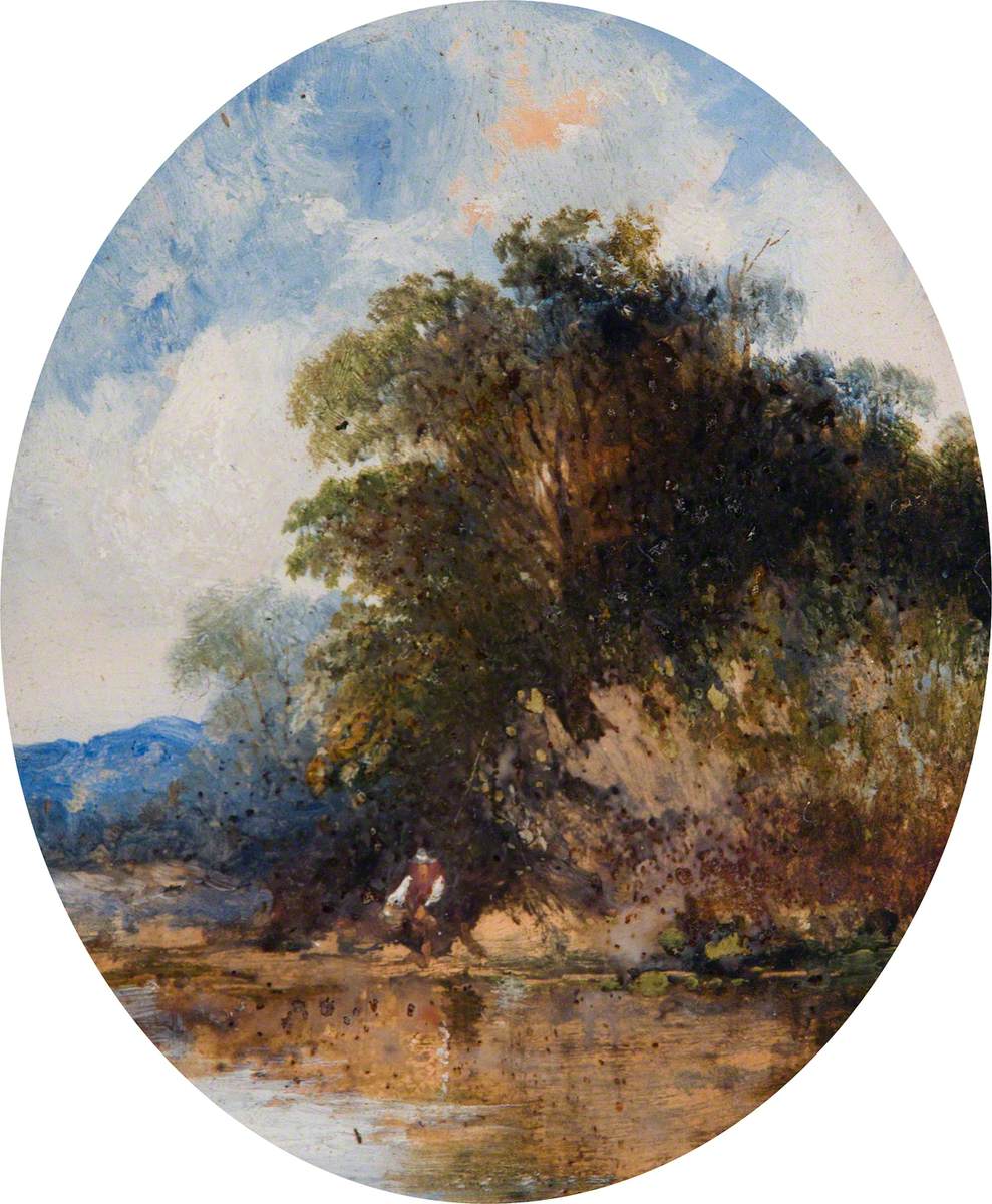 River Scene with Figure