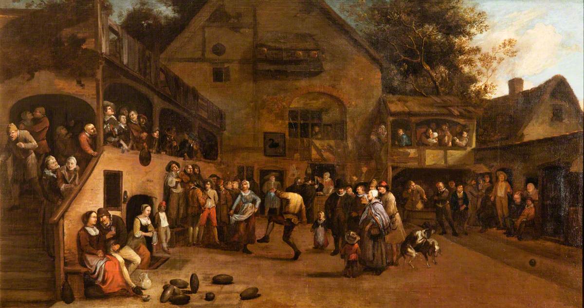Peasants Merrymaking in a Courtyard
