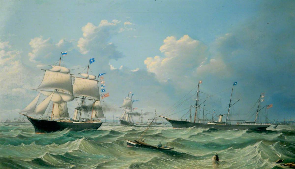 SS 'Ward Jackson', SS 'Gipsey Queen' and Other Ships of the Jackson's Fleet off Hartlepool, Tees Valley