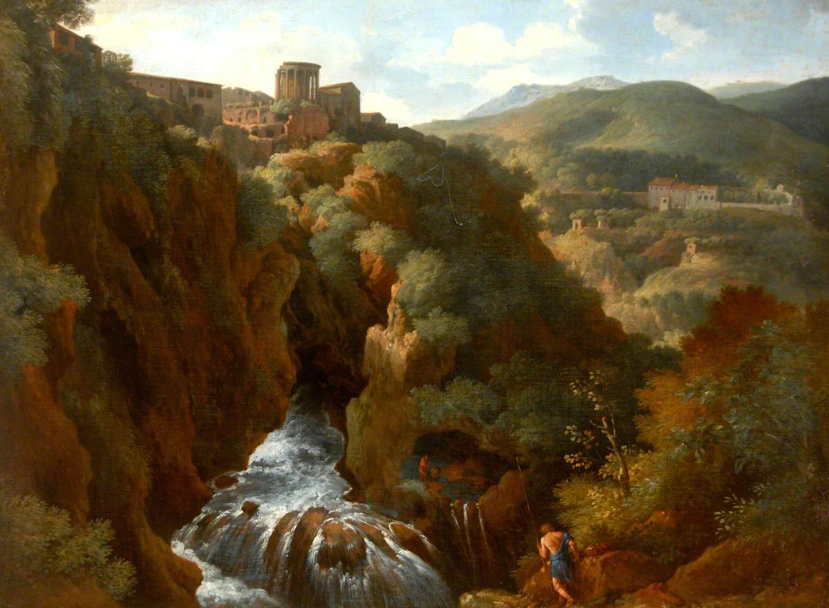 View of Tivoli, Italy, with the Temple of the Sibyl
