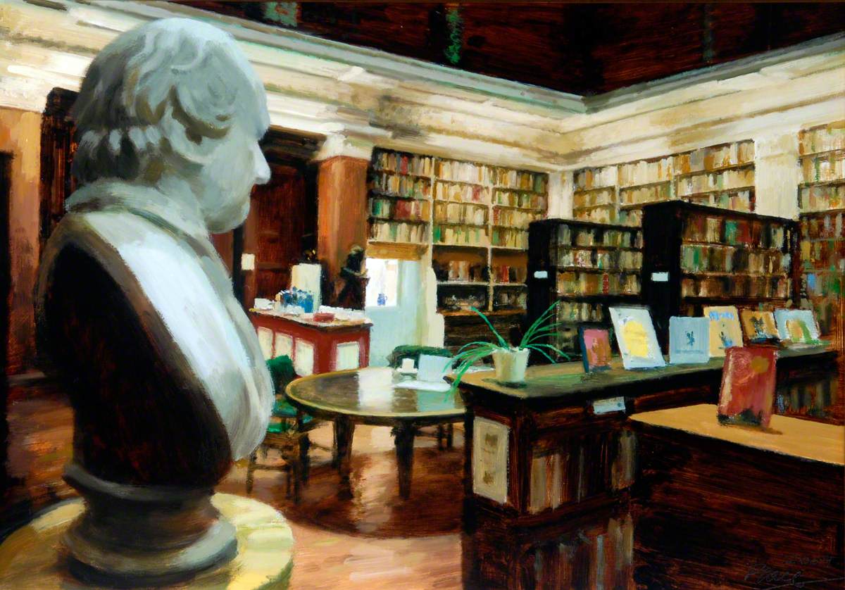 View of the Interior of the Library