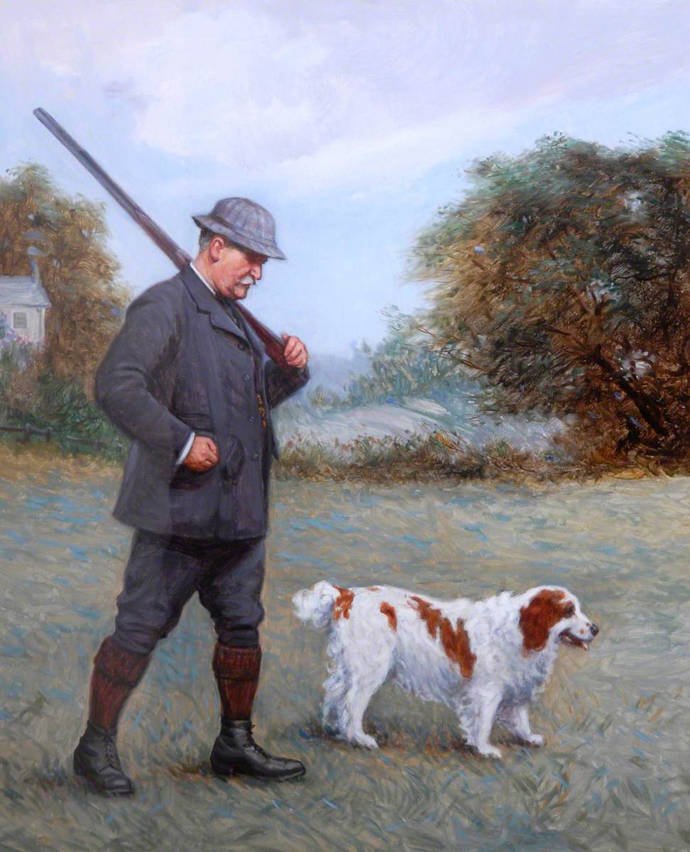 Spence with Dog and Gun