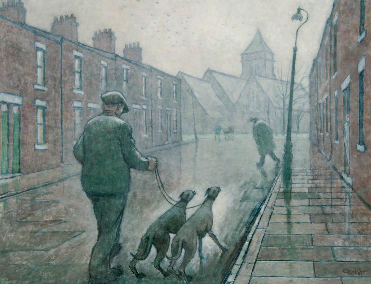 Edward Street, Man Walking Dogs