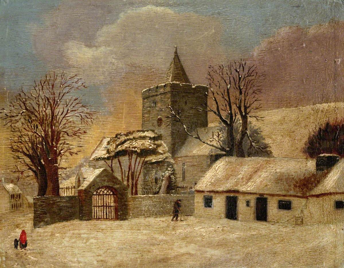 St Padarn's, Llanbadarn Fawr, in Winter