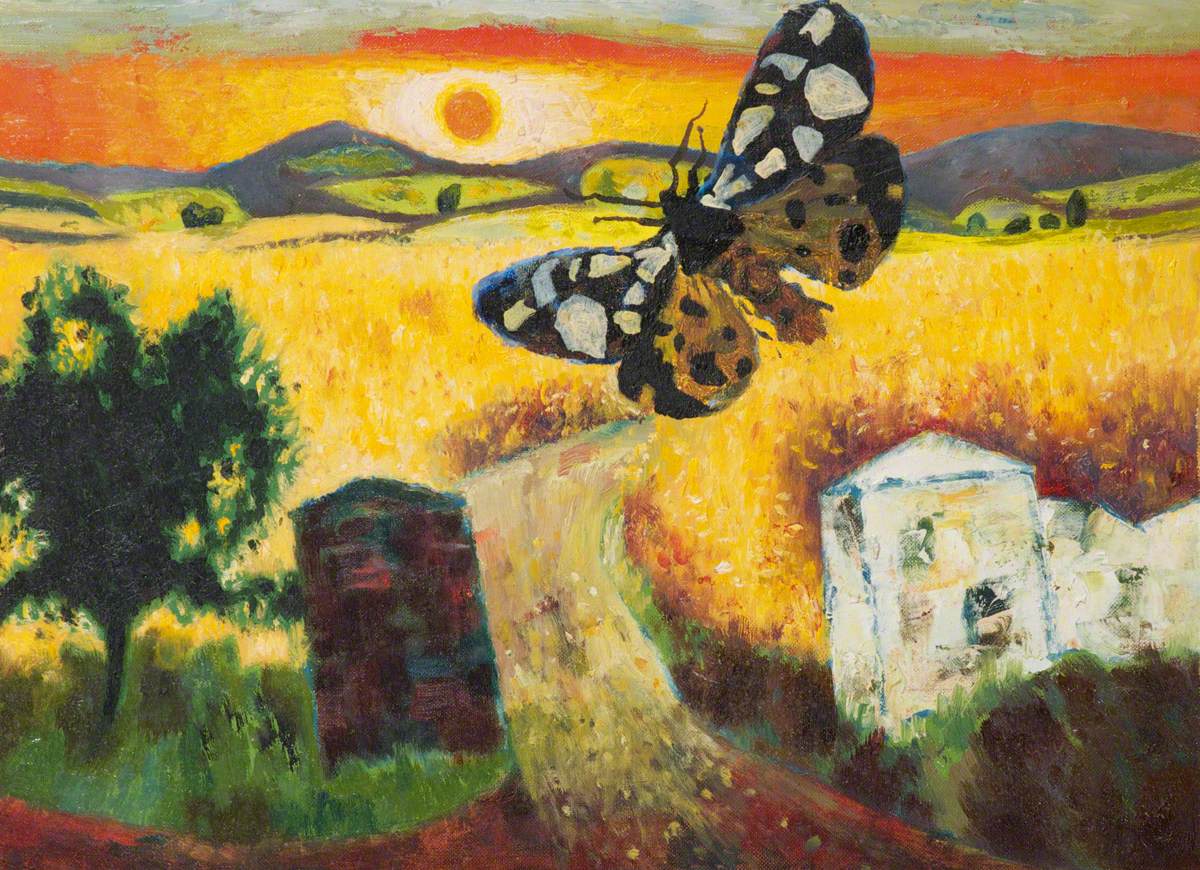 Landscape with Tiger Moth