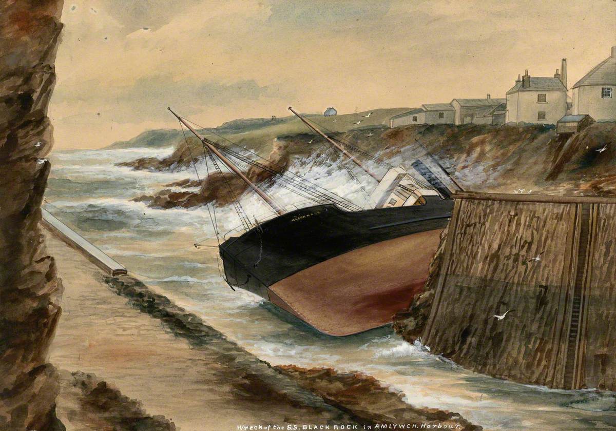 The Wreck of the SS 'Black Rock' in Amlwch Harbour
