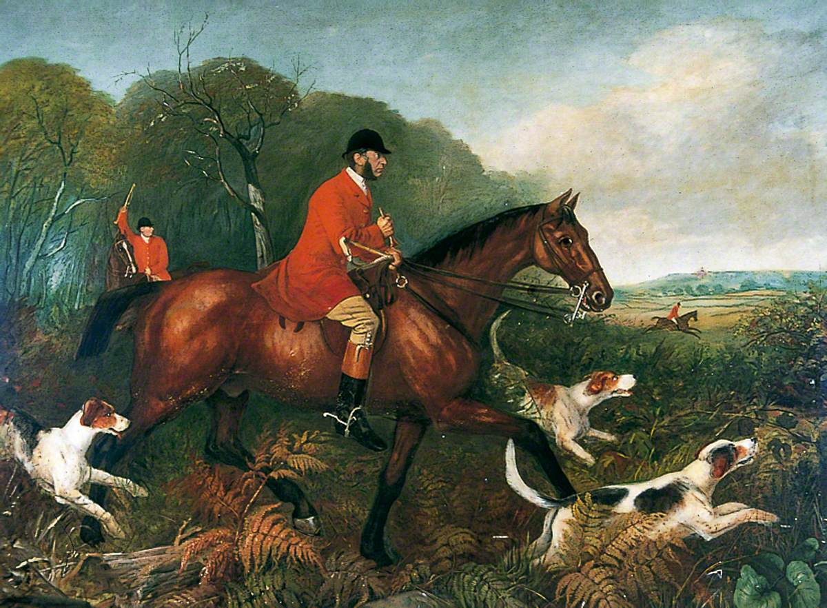 Memorial Painting of Sir Charles Slingsby, Bt Who Died in a Hunting Accident in 1869 When the Ferry Overturned on the River Ure near Newby Hall