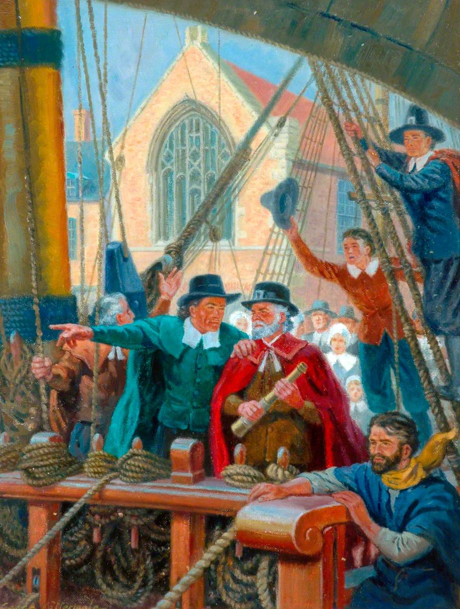 Boston: Pilgrim Fathers aboard the Mayflower