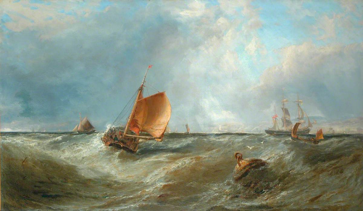 Sailing Vessels off the Coast