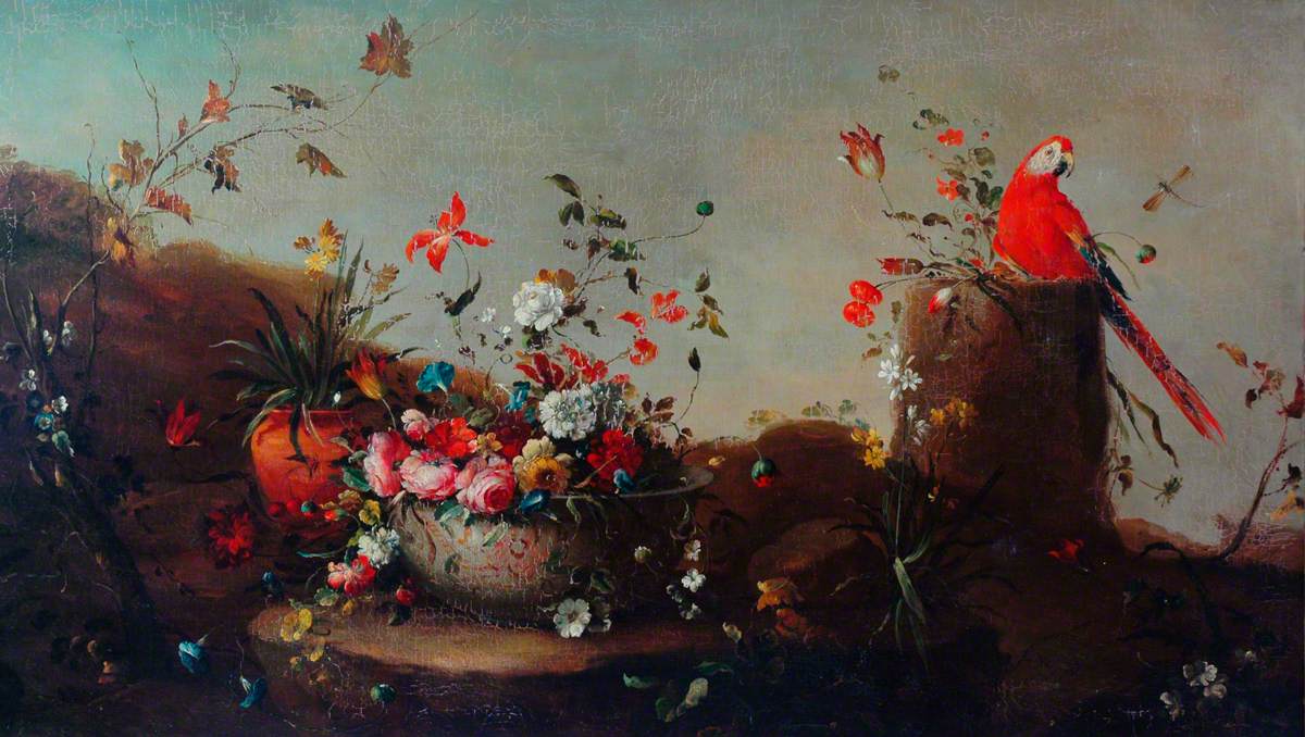 Still Life with Flowers and a Parrot
