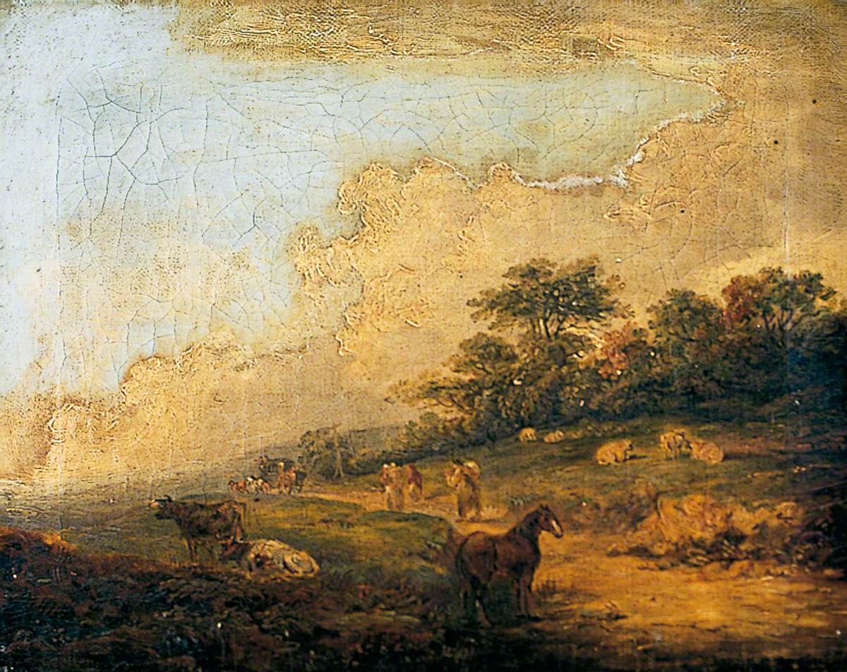 Landscape with Figures and Horse