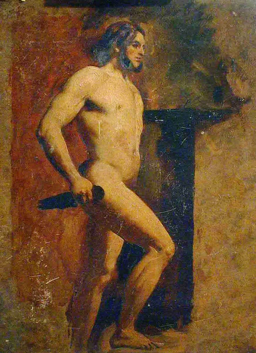 Male Nude with Dagger