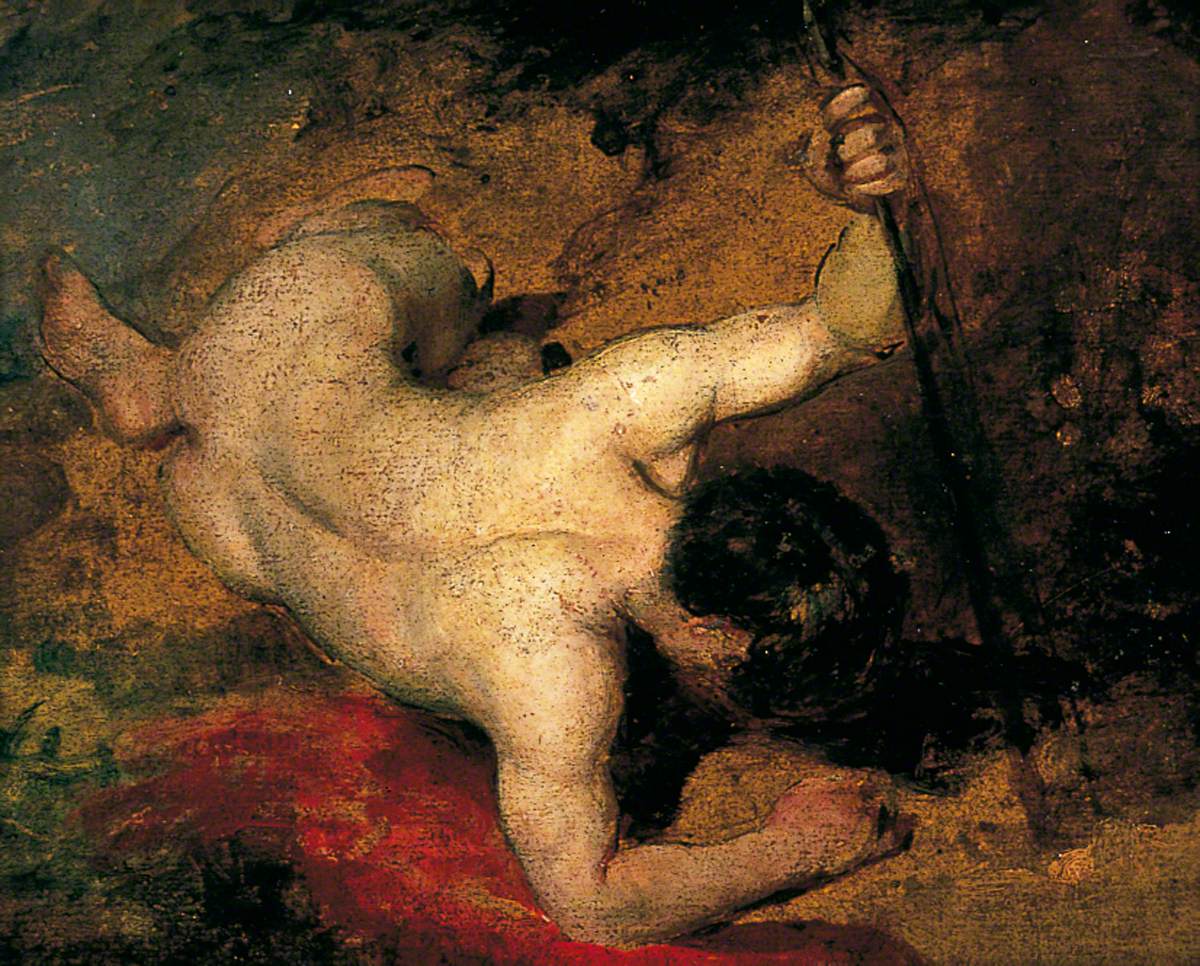 Reclining Male Nude with Spear