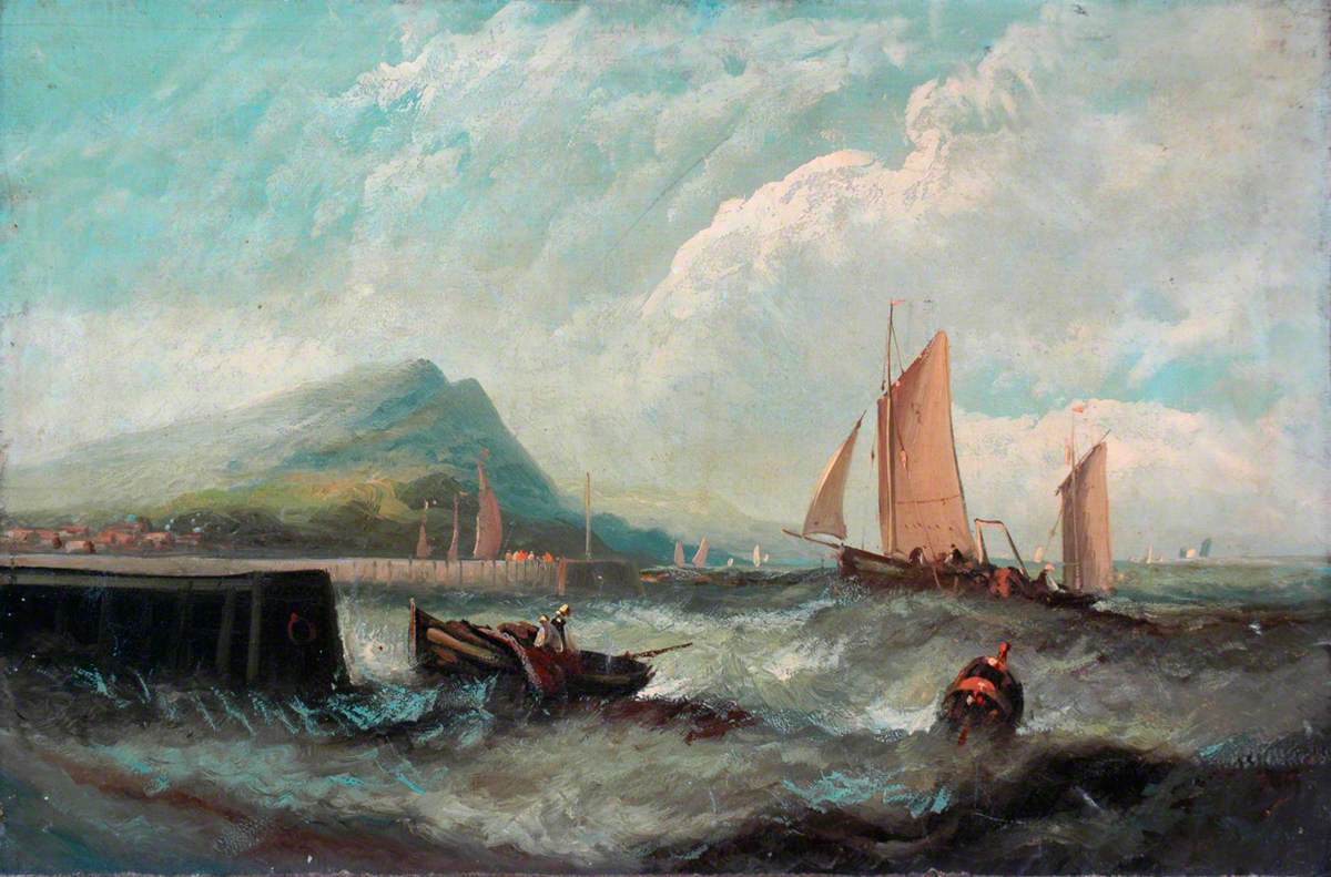 Seascape with Boats and a Harbour