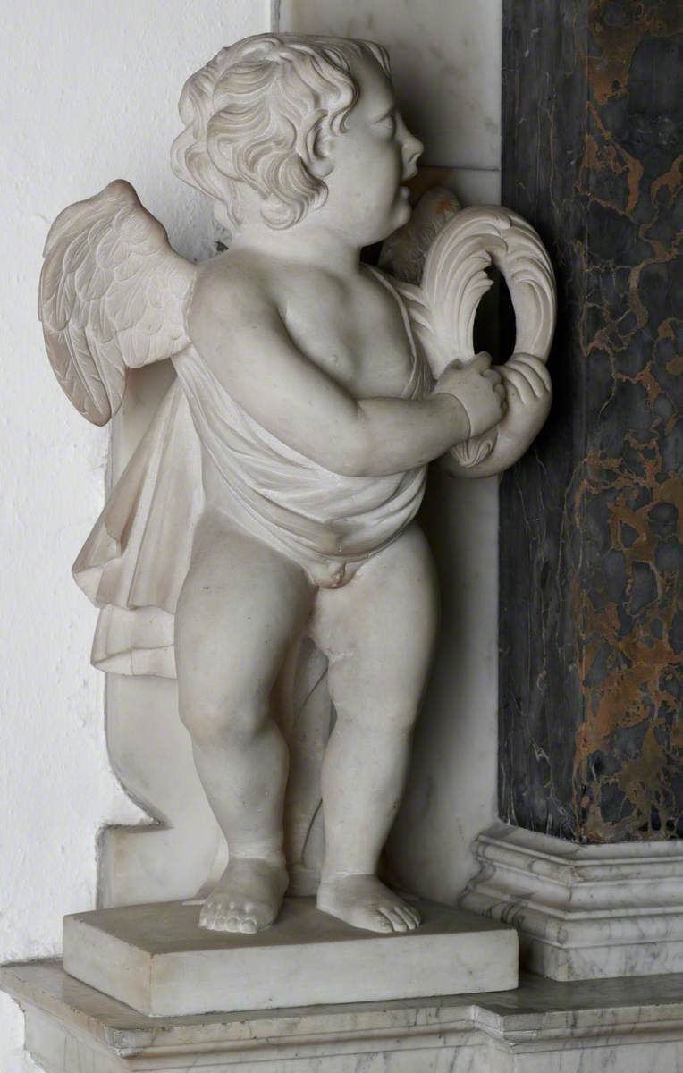 Memorial to William Holmes (1689–1748) with Angels and a Relief of the Baptism of Christ