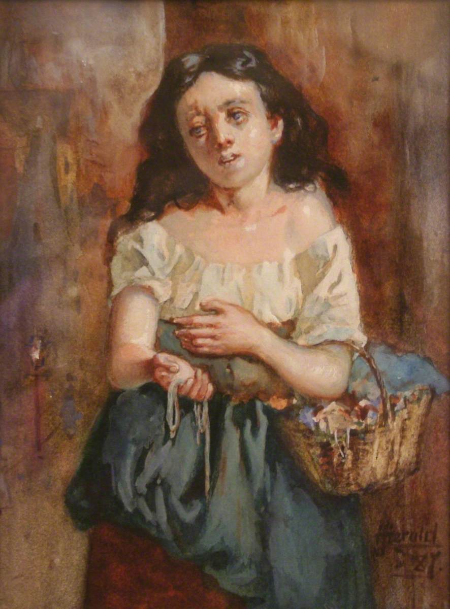 Untitled Girl Selling Ribbons