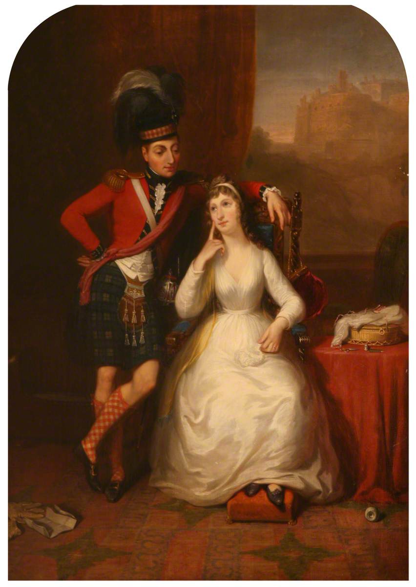 Marriage Portrait of Lieutenant Colonel James Stewart to Williamina Kerr, 1802