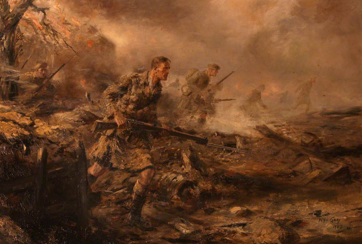 The 4th Battalion The Black Watch in the Attack, 1915