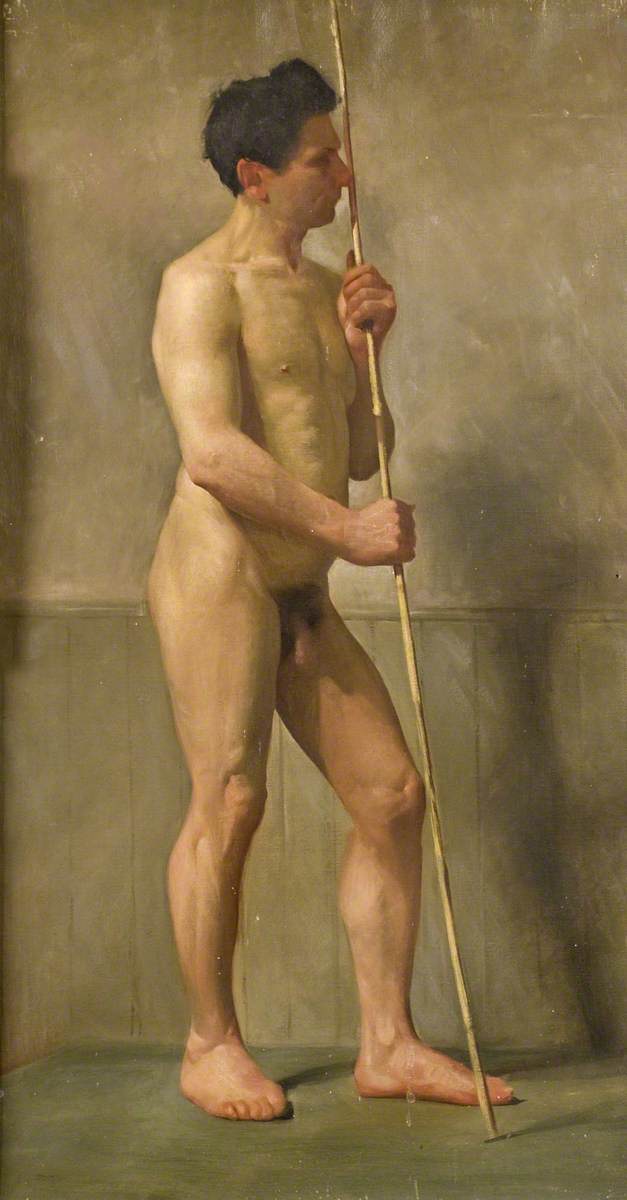 Standing Nude with Cane