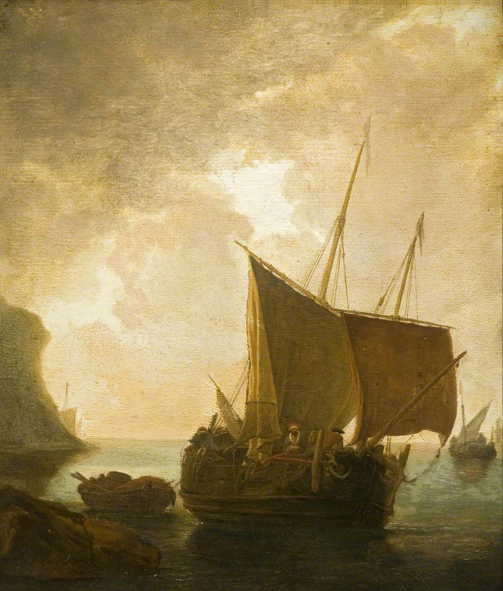 Harbour Scene with Fishing Boats