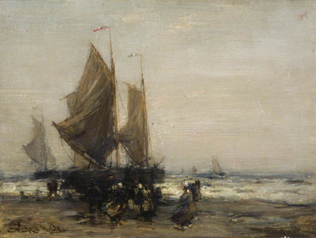 A Grey Day with Dutch Fishing Boats