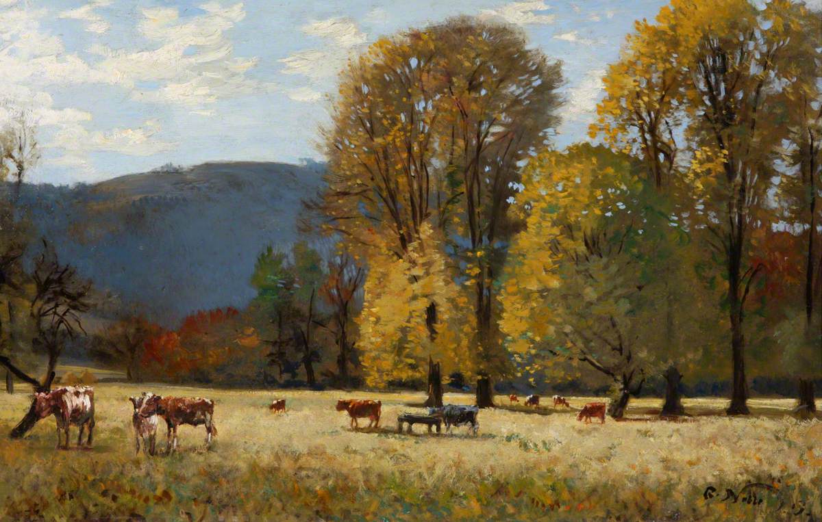 Landscape with Cattle near Bridge of Earn