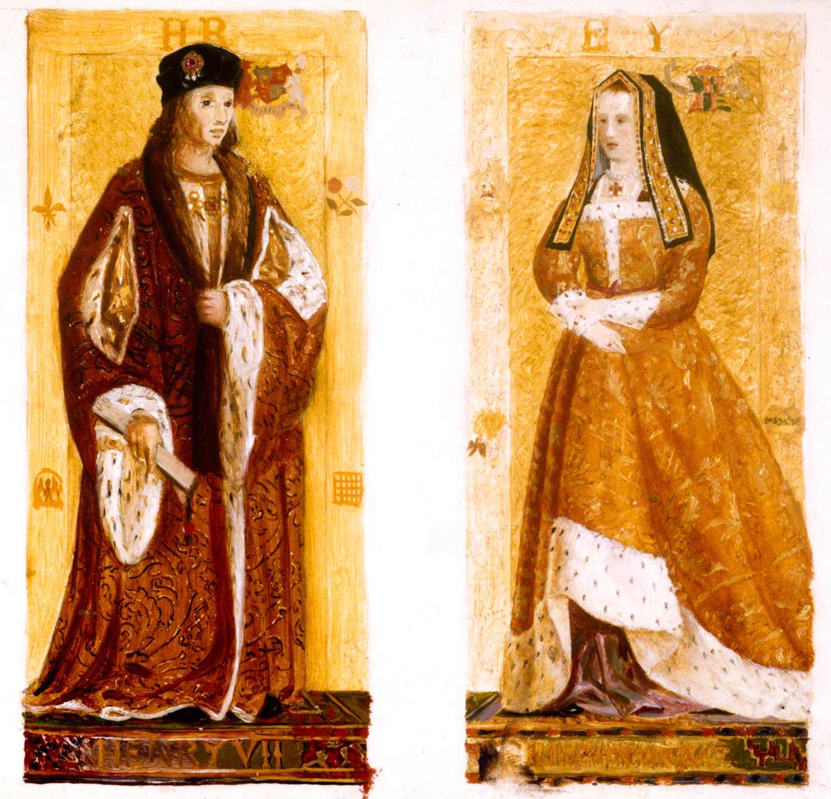 Preparatory Sketches of Henry VII and Elizabeth of York