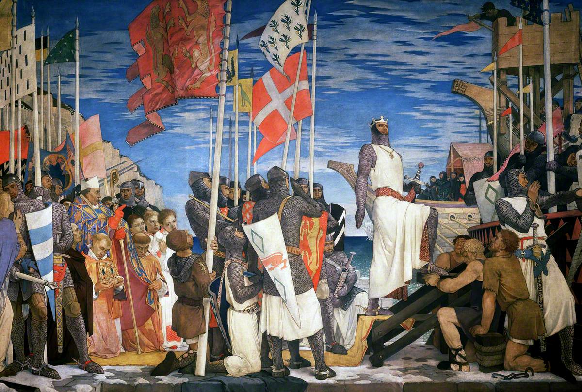 Richard I Leaving England for the Crusades, 1189