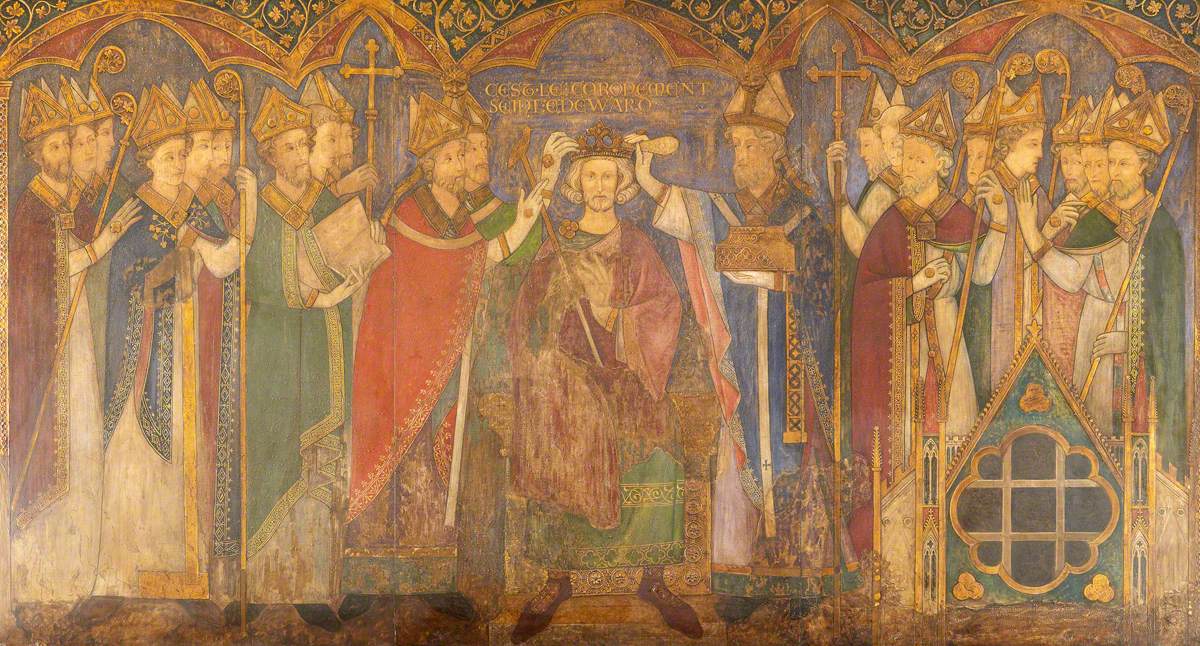 Reconstruction of Medieval Mural Painting, Coronation of Edward the Confessor