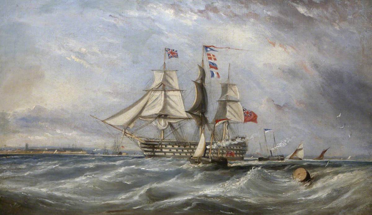 HMS 'Queen' at Spithead