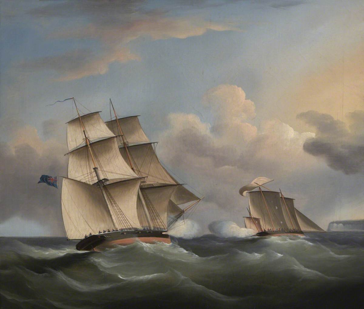 Action between a Brig and a Smuggler's Lugger