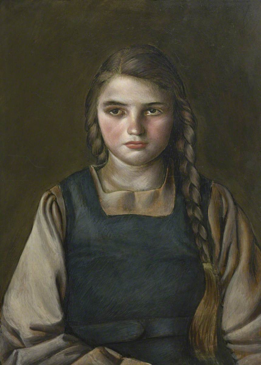 Portrait of a Girl with Plaits