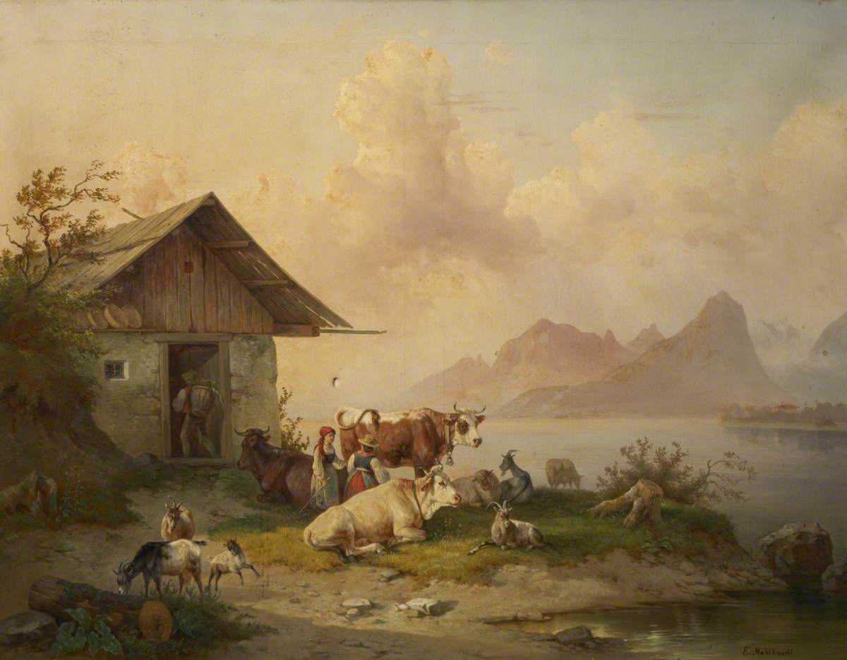 Coastal Scene with Cattle