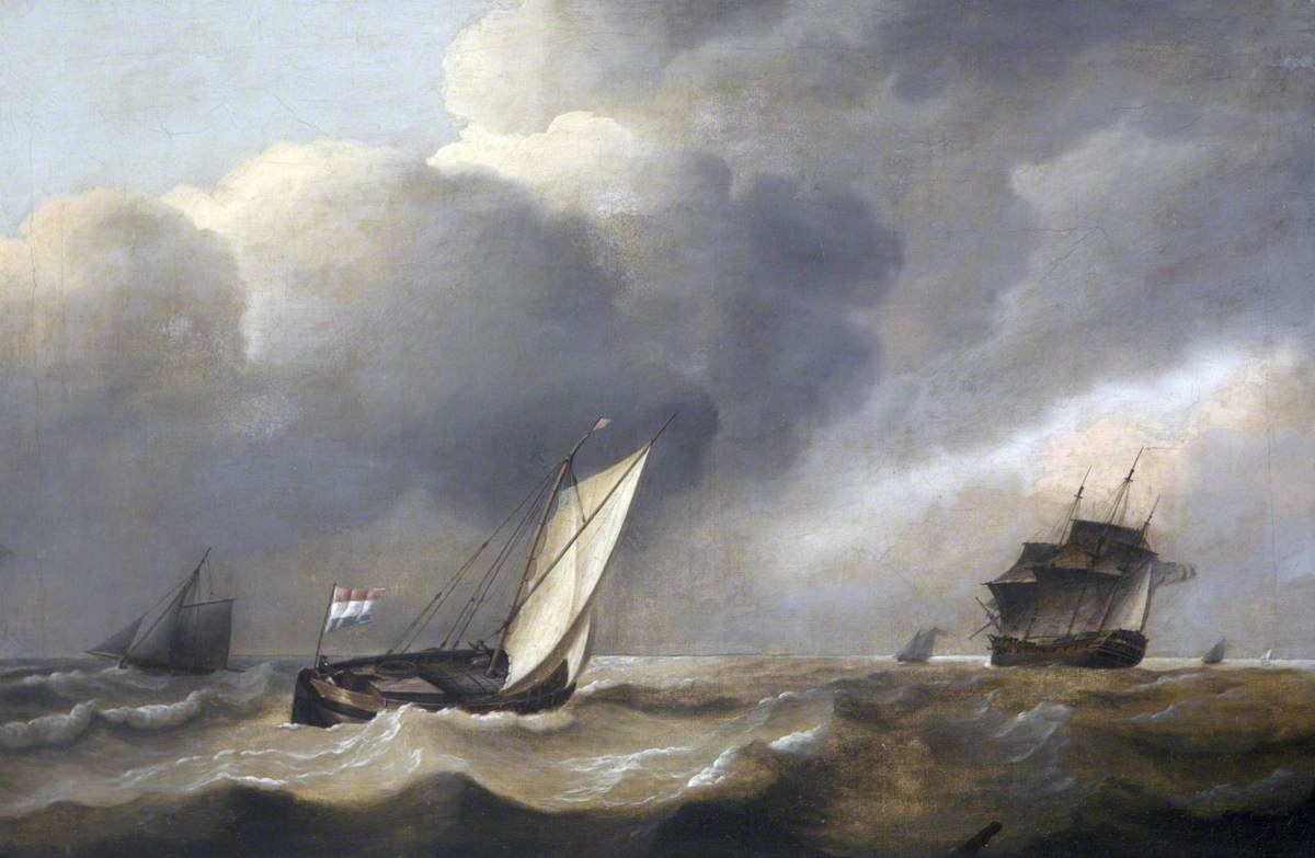 Dutch Coaster Heading for an East Indiaman