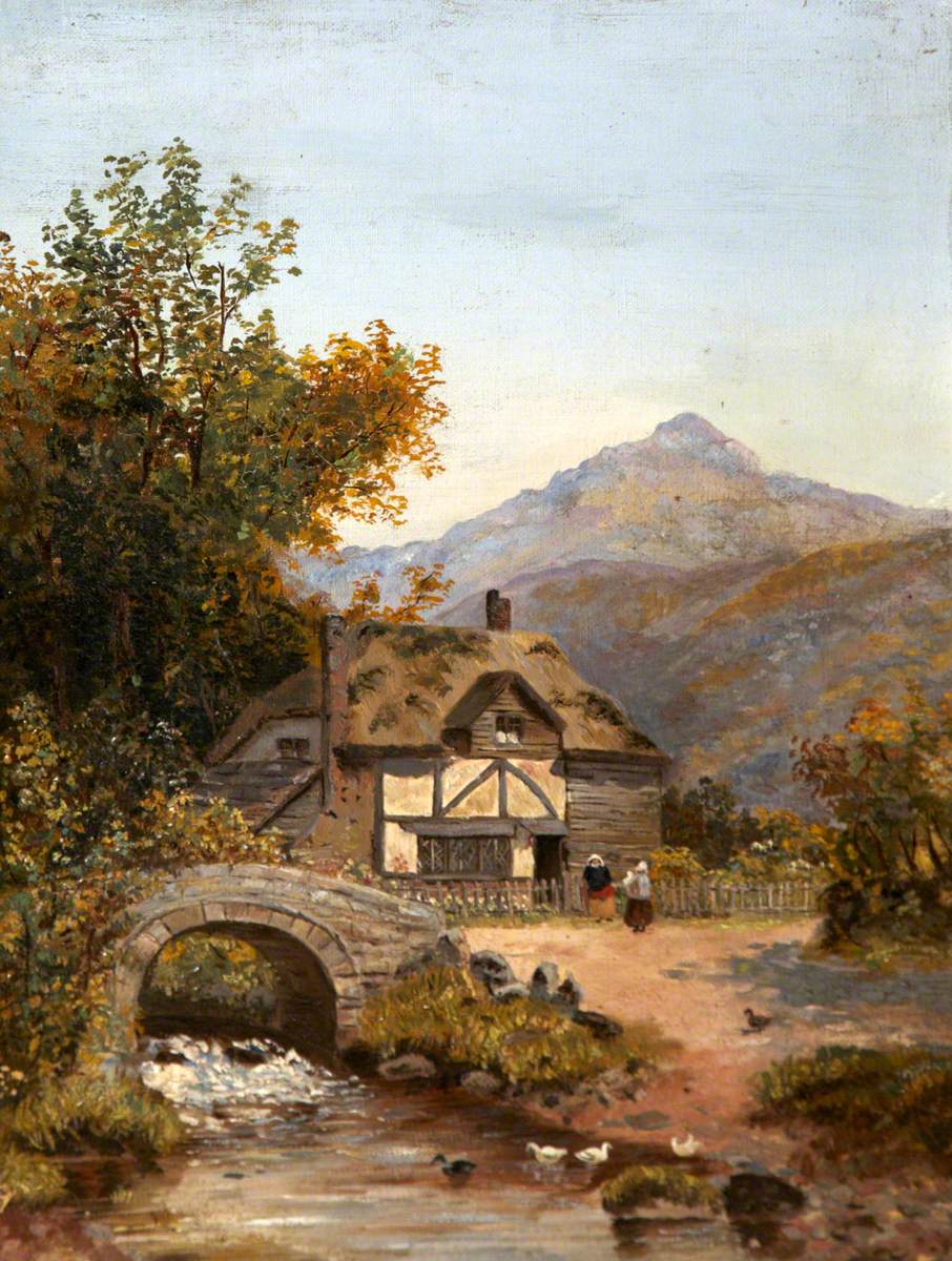 A Cottage by a Stream