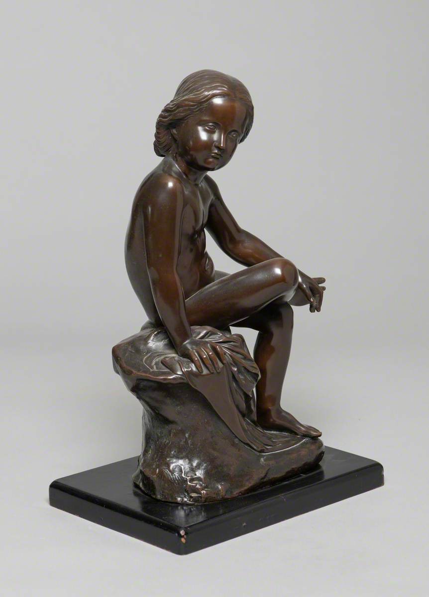 Child Seated on a Rock