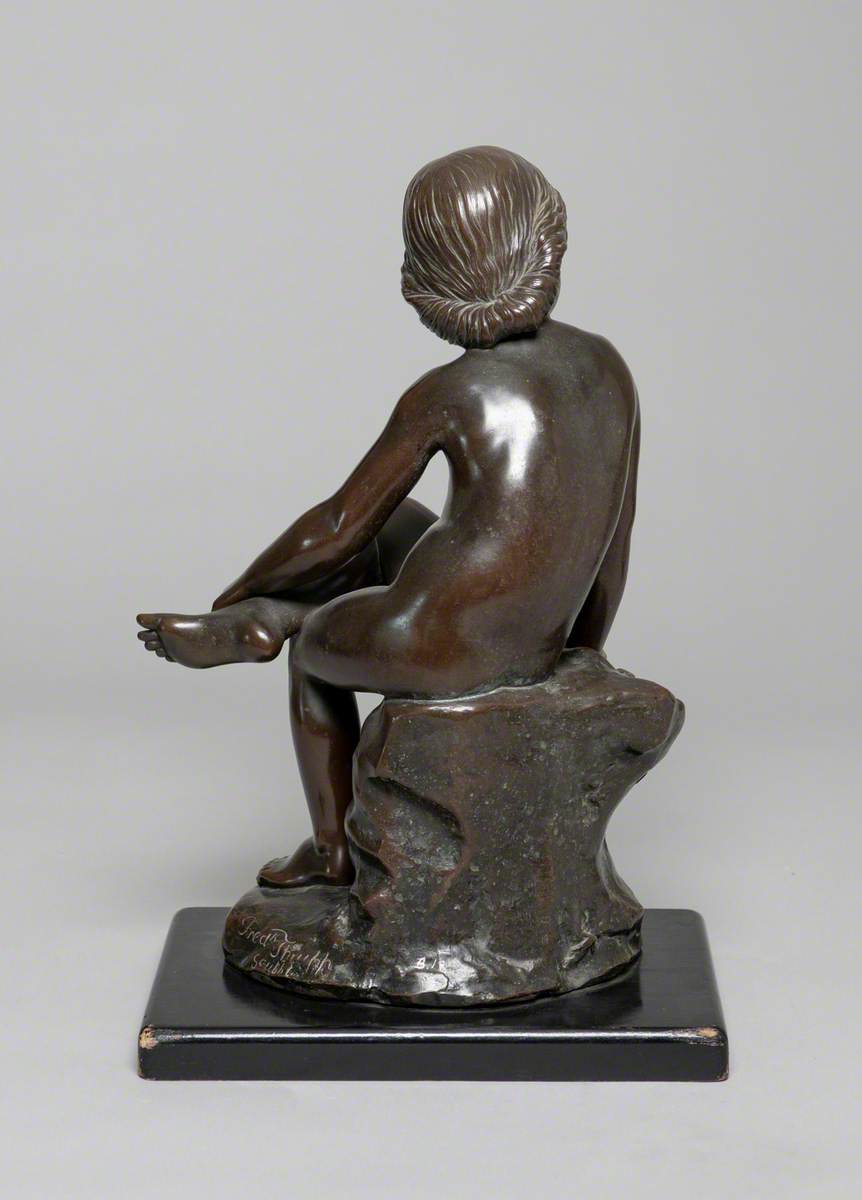 Child Seated on a Rock