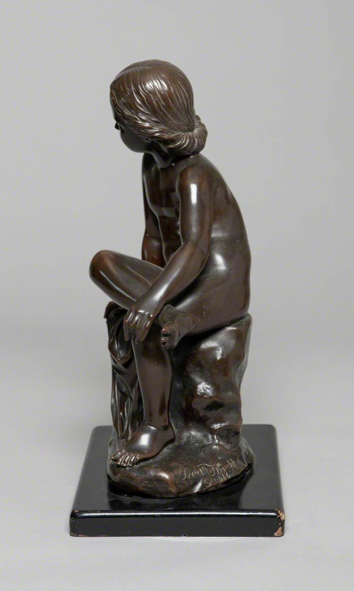 Child Seated on a Rock