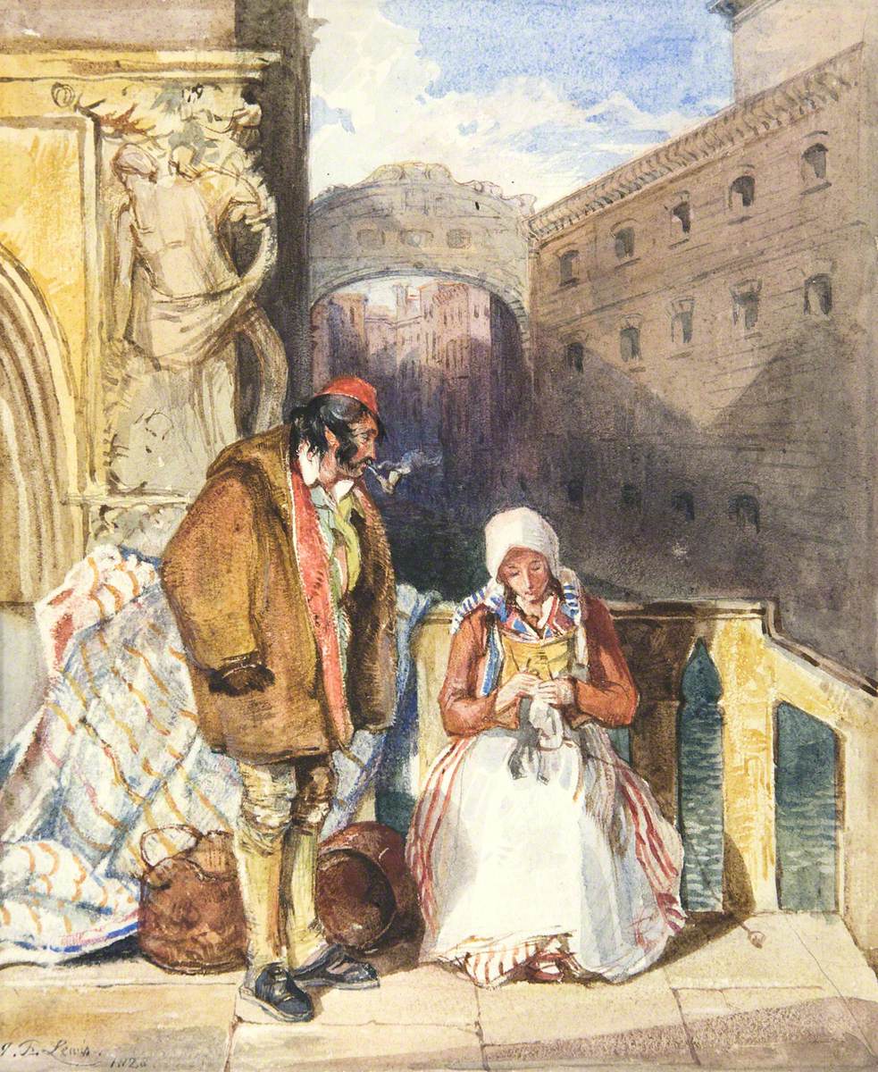 Italian Peasants on the Bridge of Sighs